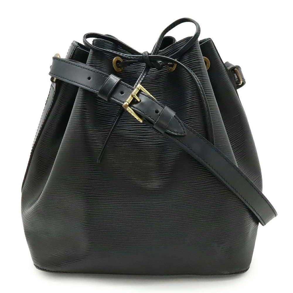 LOUIS VUITTON Epi Shoulder Bag Hobo Drawstring Noir Black